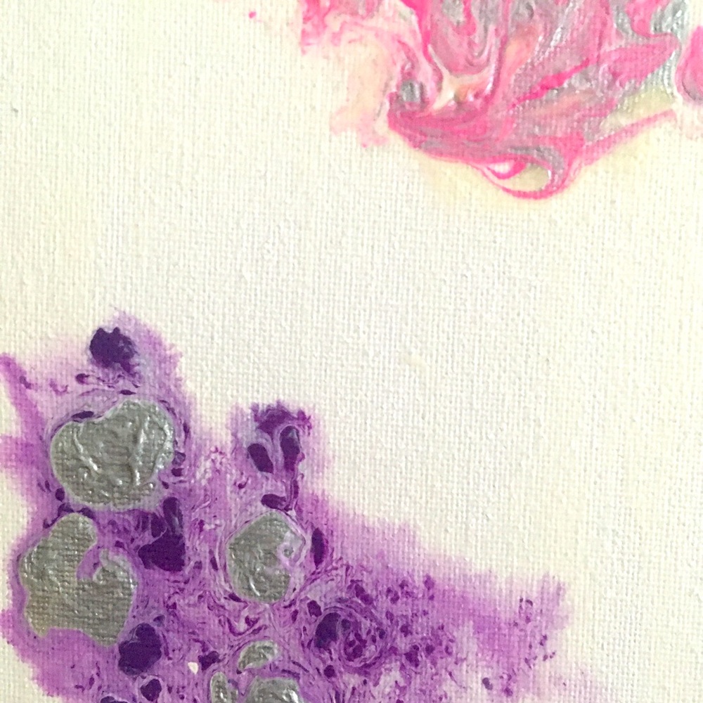 Original acrylic fluid art painting on a stretched canvas. Size 5”x7”